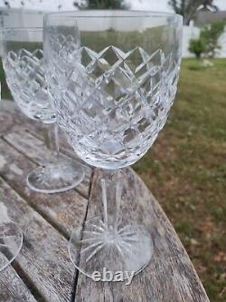 EXCELLENT SET OF 5 WATERFORD CRYSTAL COMERAGH Water/Wine Goblets 7 IRELAND