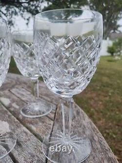 EXCELLENT SET OF 5 WATERFORD CRYSTAL COMERAGH Water/Wine Goblets 7 IRELAND