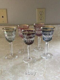 Ebeling & Reuss Marchioness Sherry Wine Glass Gold Rim Set Of 5
