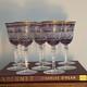 Ebling & Reuss Germany MARCHIONESS CLARET 6 WINE Glasses Amethyst Set 8 FREE SH