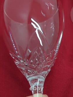 Edinburgh Crystal Skye Wine Glass Set Of 3 Claret 7 7/8 Tall Etched Base