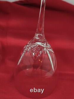 Edinburgh Crystal Skye Wine Glass Set Of 3 Claret 7 7/8 Tall Etched Base