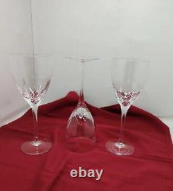 Edinburgh Crystal Skye Wine Glass Set Of 3 Claret 7 7/8 Tall Etched Base