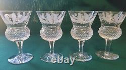 Edinburgh Crystal Thistle Claret Wine Glasses SIGNED 4 1/2 Set of 4