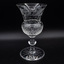 Edinburgh Crystal Thistle White Wine Glasses Pair-UNSIGNED 5 1/4 FREE SHIP