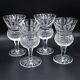 Edinburgh Crystal Thistle White Wine Glasses SIGNED 5 Set of 4