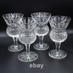 Edinburgh Crystal Thistle White Wine Glasses SIGNED 5 Set of 4