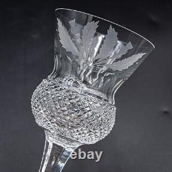 Edinburgh Crystal Thistle White Wine Glasses SIGNED 5 Set of 4