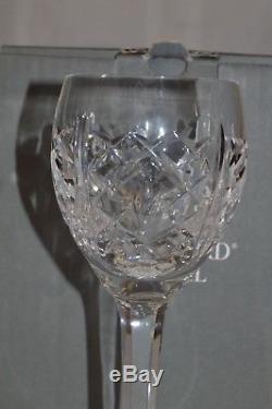 Eight Vintage Waterford Crystal White Wine Glasses