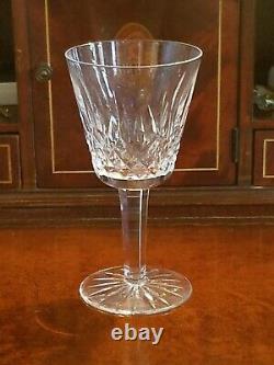 Eight Waterford Crystal Lismore Claret Wine Glasses