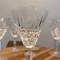 Elegant Waterford Crystal Cut Wine Glasses, Maeve Pattern (6X) 6 1/2