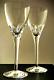 Elegant Waterford Wine Glasses Thumbprint Cut Elberon Crystal Pair 7oz