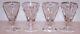 Exquisite Signed Set Of 4 Waterford Crystal Galtee Cut 4 Port Wine Glasses