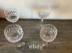 Exquisite Vintage Set Of 4 Waterford Crystal Colleen 7 3/8 Wine Hock Glasses