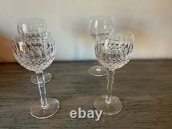 Exquisite Vintage Set Of 4 Waterford Crystal Colleen 7 3/8 Wine Hock Glasses