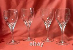 Extremely Rare- Set Of Four Crystal Hoya Metaphore Thumbprint Red Wine Glasses