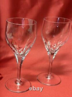 Extremely Rare- Set Of Four Crystal Hoya Metaphore Thumbprint Red Wine Glasses