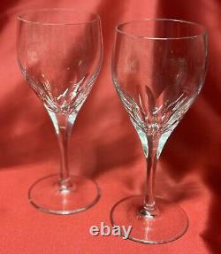 Extremely Rare- Set Of Four Crystal Hoya Metaphore Thumbprint Red Wine Glasses