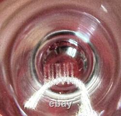 Extremely Rare- Set Of Four Crystal Hoya Metaphore Thumbprint Red Wine Glasses