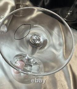 Extremely Rare- Set Of Four Crystal Hoya Metaphore Thumbprint Red Wine Glasses