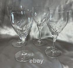 Extremely Rare- Set Of Four Crystal Hoya Metaphore Thumbprint Red Wine Glasses