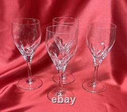 Extremely Rare- Set Of Four Crystal Hoya Metaphore Thumbprint Red Wine Glasses