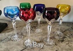 Faberge Lausanne Set Of 6 Hock Wine Glasses Signed