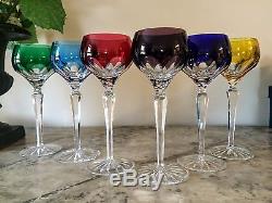 Faberge Lausanne Set Of 6 Hock Wine Glasses Signed