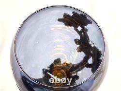 FELLOWSHIP FOUNDRY Crystal And Pewter Grapevine Wine Glass NEAR MINT Set Of 4