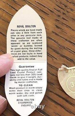 FINE Vintage Set Royal Doulton CARLYLE Crystal RARE England GLASSES Stemware