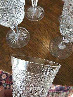 FINE Vintage Set Royal Doulton CARLYLE Crystal RARE England GLASSES Stemware