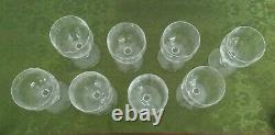 FIVE (5) Baccarat Montaigne Optic 4.75 Wine Water Glass Claret