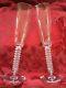 FLAWLESS Exquisite BACCARAT France Pair LALANDE Crystal CHAMPAGNE FLUTES WINE