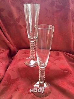 FLAWLESS Exquisite BACCARAT France Pair LALANDE Crystal CHAMPAGNE FLUTES WINE