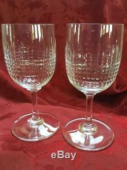 FLAWLESS Exquisite BACCARAT France Pair NANCY Art Crystal CLARET WINE GLASSES