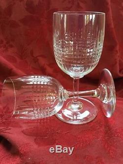 FLAWLESS Exquisite BACCARAT France Pair NANCY Art Crystal CLARET WINE GLASSES