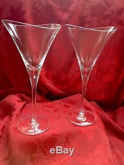 FLAWLESS Exquisite Pair HOYA Crystal Desire MARTINI COSMO CHAMPAGNE WINE GLASSES