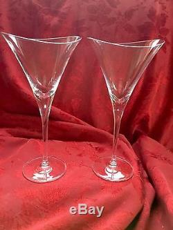 FLAWLESS Exquisite Pair HOYA Crystal Desire MARTINI COSMO CHAMPAGNE WINE GLASSES