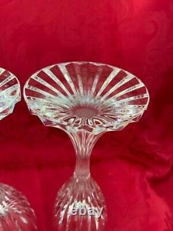FLAWLESS Stunning BACCARAT France Pair MASSENA Art Crystal CHAMPAGNE FLUTES WINE