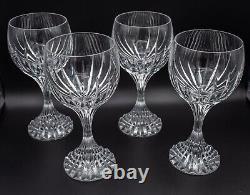 FLEABITES Baccarat Crystal France Massena Claret Wine Glasses Set of 4- 6 3/8 H