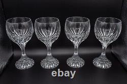 FLEABITES Baccarat Crystal France Massena Claret Wine Glasses Set of 4- 6 3/8 H
