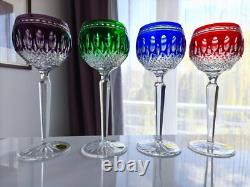 FREE SHIPPING 4 WATERFORD CRYSTAL CLARENDON Wine Goblet Multicolor high-purity