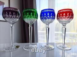 FREE SHIPPING 4 WATERFORD CRYSTAL CLARENDON Wine Goblet Multicolor high-purity