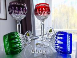 FREE SHIPPING 4 WATERFORD CRYSTAL CLARENDON Wine Goblet Multicolor high-purity