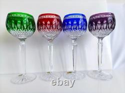 FREE SHIPPING 4 WATERFORD CRYSTAL CLARENDON Wine Goblet Multicolor high-purity
