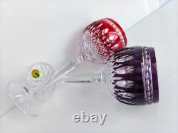 FREE SHIPPING 4 WATERFORD CRYSTAL CLARENDON Wine Goblet Multicolor high-purity