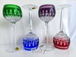 FREE SHIPPING 4 WATERFORD CRYSTAL CLARENDON Wine Goblet Multicolor high-purity