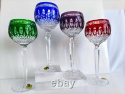 FREE SHIPPING 4 WATERFORD CRYSTAL CLARENDON Wine Goblet Multicolor high-purity