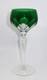 Faberge Crystal LAUSANNE Wine Hock, Cut to Clear Panels Green 8 3/8 Tall