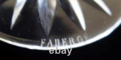Faberge Crystal LAUSANNE Wine Hock, Cut to Clear Panels Green 8 3/8 Tall